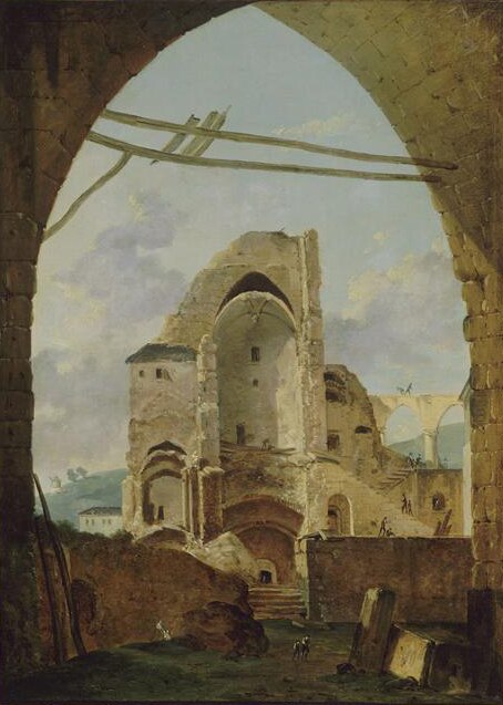 La destruction de l'abbaye de Montmartre tableau de 1794